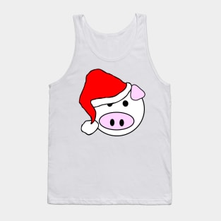 Christmas Pig Emoji Tank Top